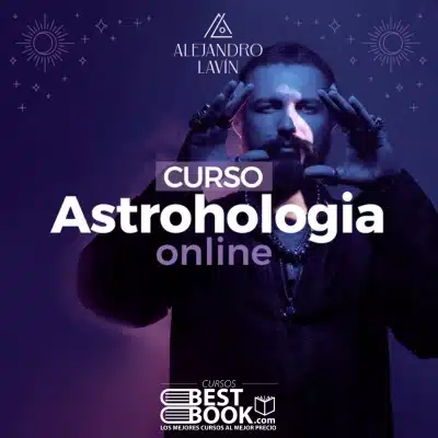 Ilustración del Curso Astrohología de Alejandro Lavin con símbolos astrológicos y un enfoque psicológico integrador